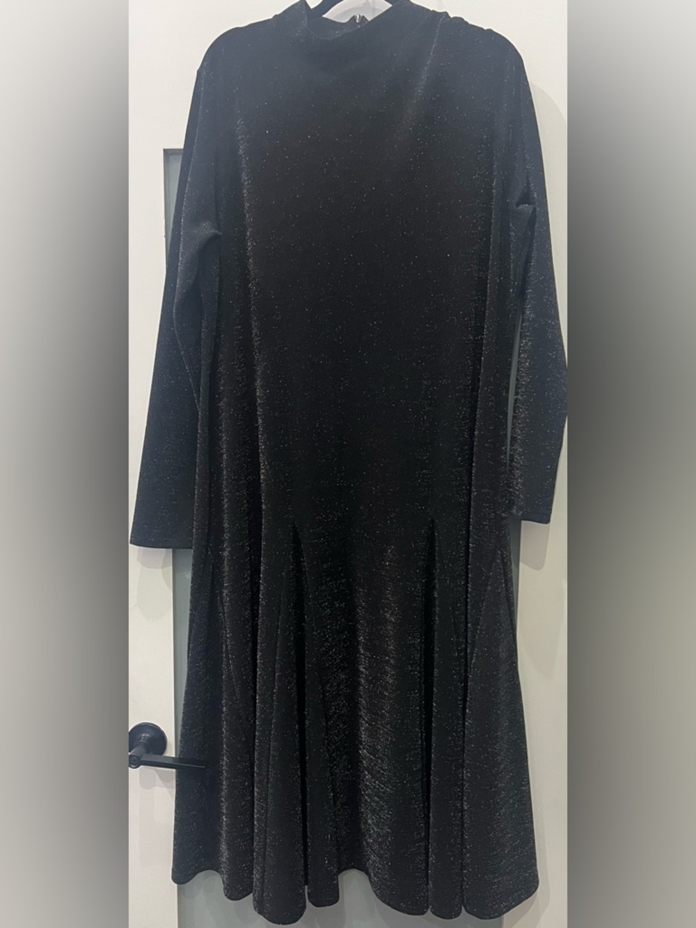 BRAND NEW Black Sparkle Long Sleeve A-Line Dress Size 1X